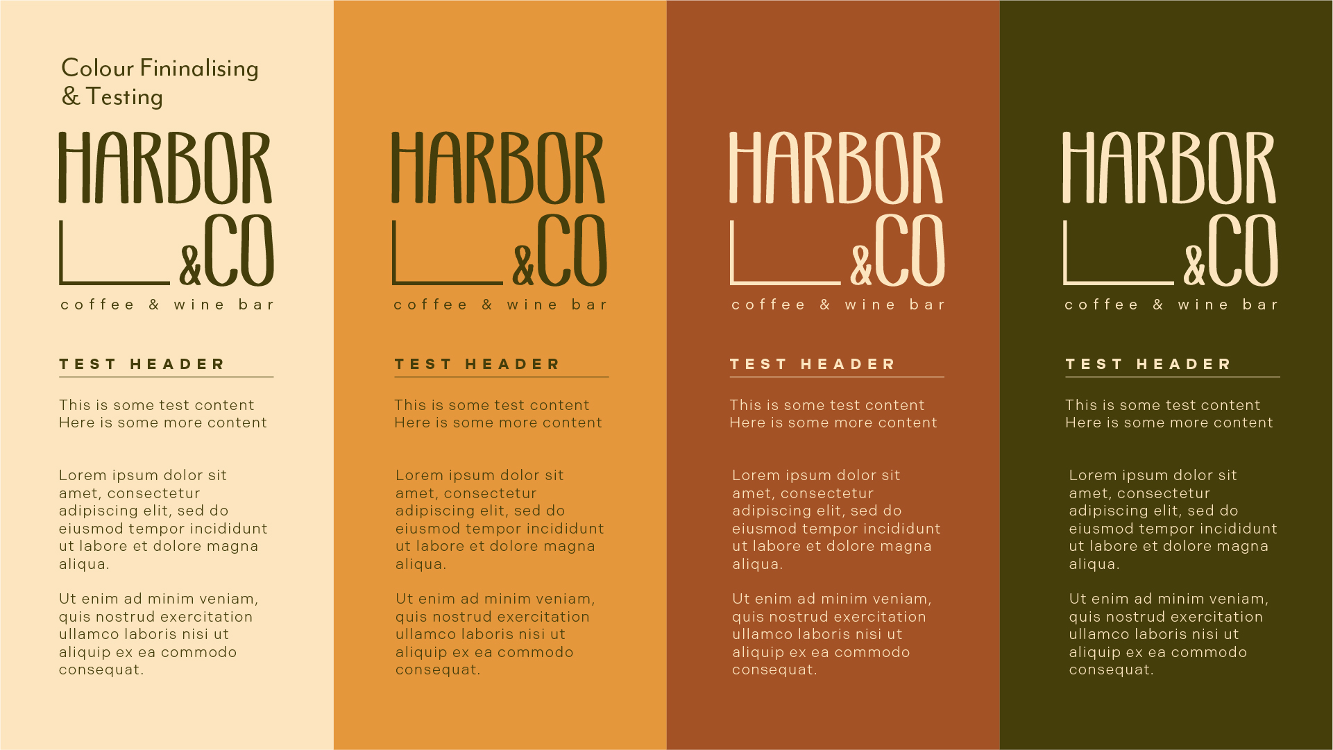 Harbor & Co. colour finalising
