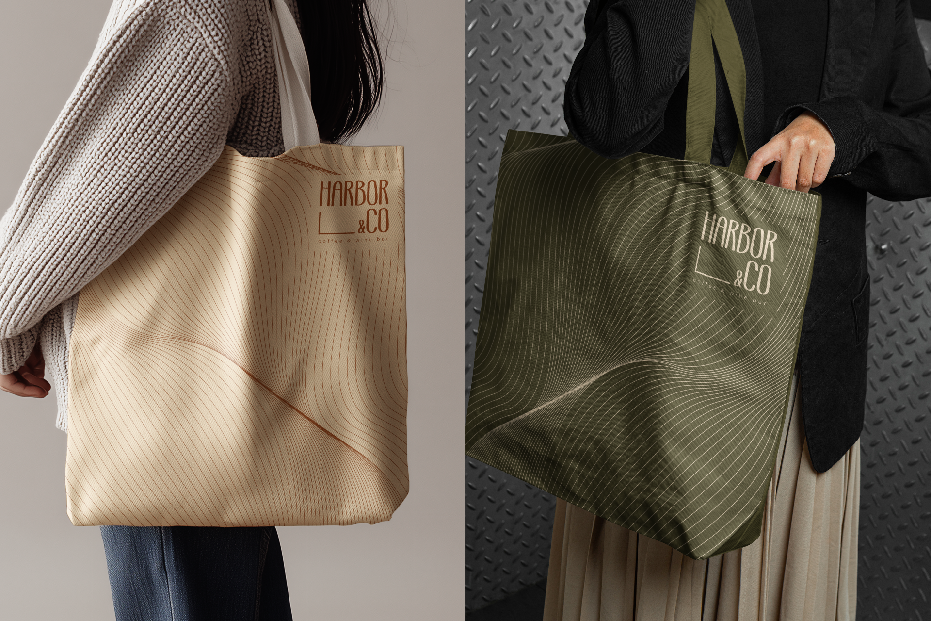 Harbor & Co. tote bag mockup